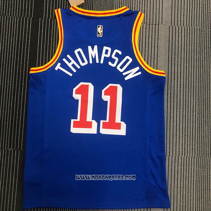 Camiseta Golden State Warriors Klay Thompson #11 75th Anniversary Azul